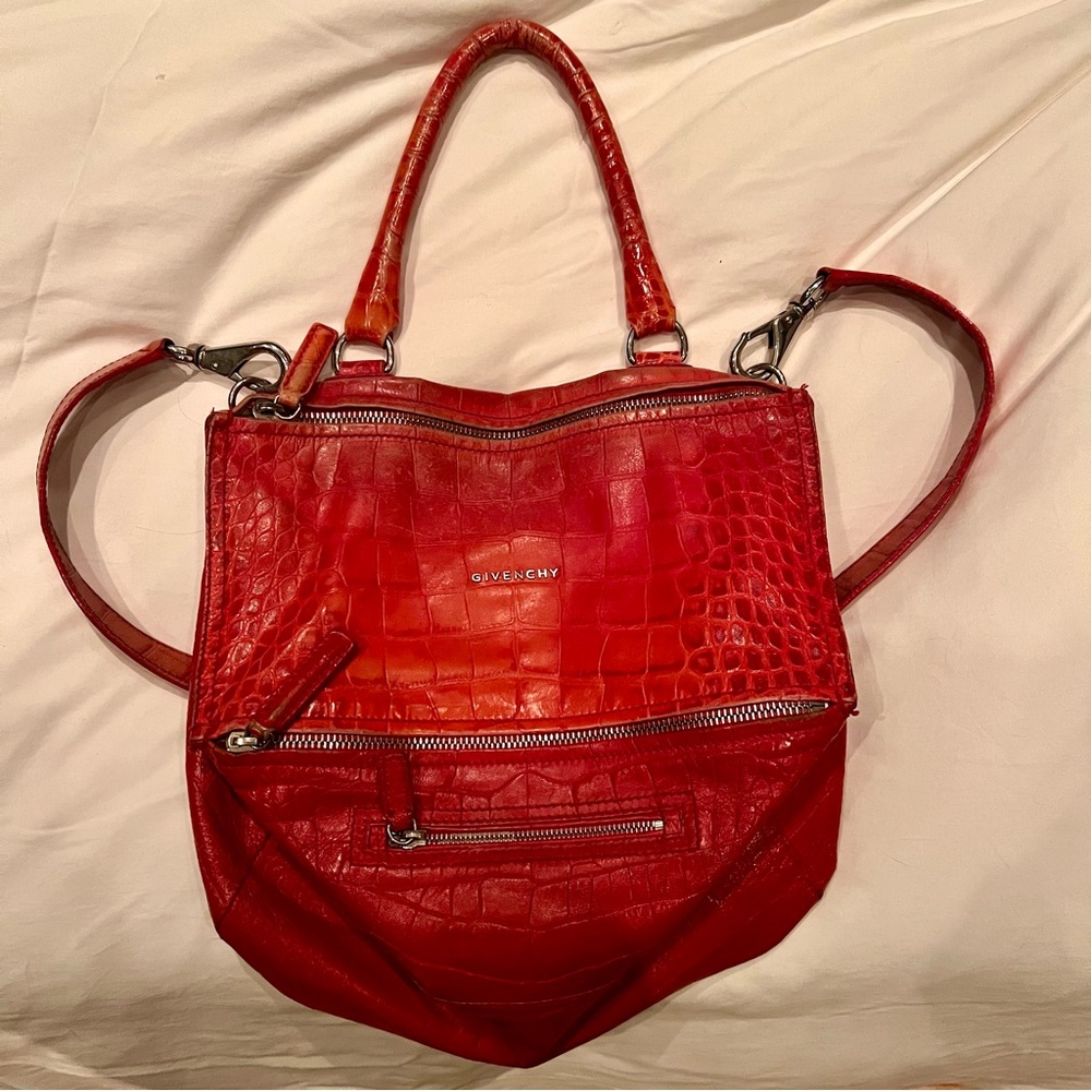 Givenchy Large Croc Embossed Pandora